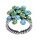 Konplott - Magic Fireball CLASSIC - blue/green, antique silver, ring