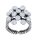 Konplott - Magic Fireball CLASSIC - white, antique silver, ring
