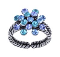 Konplott - Magic Fireball MINI - blue, antique silver, ring