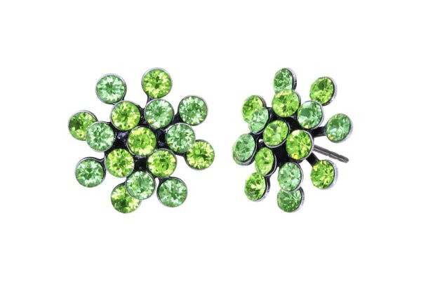 Konplott - Magic Fireball MINI - green, antique silver, earring stud
