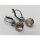 Konplott - Black Jack - Beige Kristall, Antiksilber, Ohrringe mit Brisur - hängend