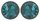 Konplott - Black Jack - green, Blue Zircon, antique silver, earring stud-flat