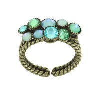 Konplott - Water Cascade - green, antique brass, ring