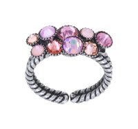 Konplott - Water Cascade - pink, antique silver, ring