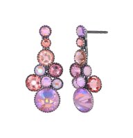 Konplott - Water Cascade - pink, antique silver, earring...