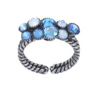 Konplott - Water Cascade - light blue, antique silver, ring