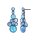 Konplott - Water Cascade - hellblau, Antiksilber, Ohrringe mit Stecker und Hängelement