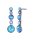 Konplott - Water Cascade - hellblau, Antiksilber, Ohrringe mit Stecker und Hängelement
