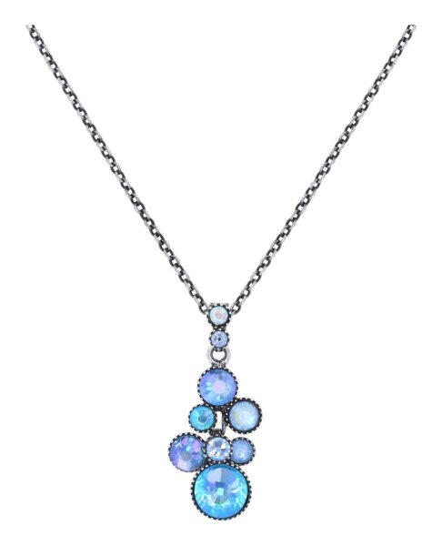 Konplott - Water Cascade - hellblau, Antiksilber, Halskette mit Anhänger