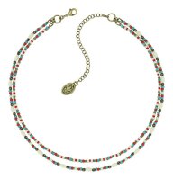 Konplott - African Kiss - multi, antique brass, necklace