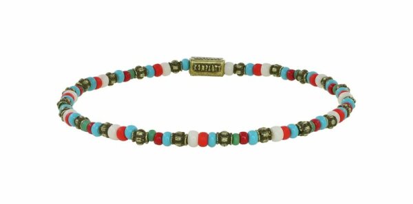Konplott - Petit Glamour dAfrique - multi, antique brass, bracelet elastic