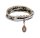 Konplott - Petit Glamour dAfrique - Schwarz, Weiß, Antikkupfer, Armband auf Gummiband