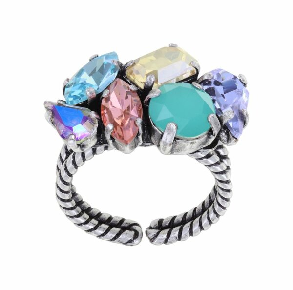 Konplott - Afternoon Tea de Luxe - pastel multi, antique silver, ring
