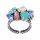 Konplott - Afternoon Tea de Luxe - pastel multi, antique silver, ring