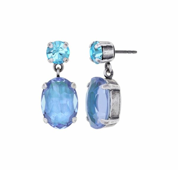 Konplott - Afternoon Tea de Luxe - pastel multi, antique silver, earring stud dangling
