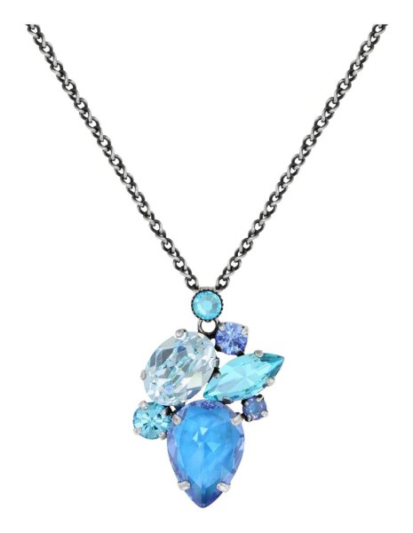 Konplott - Afternoon Tea de Luxe - blue, antique silver, necklace pendant