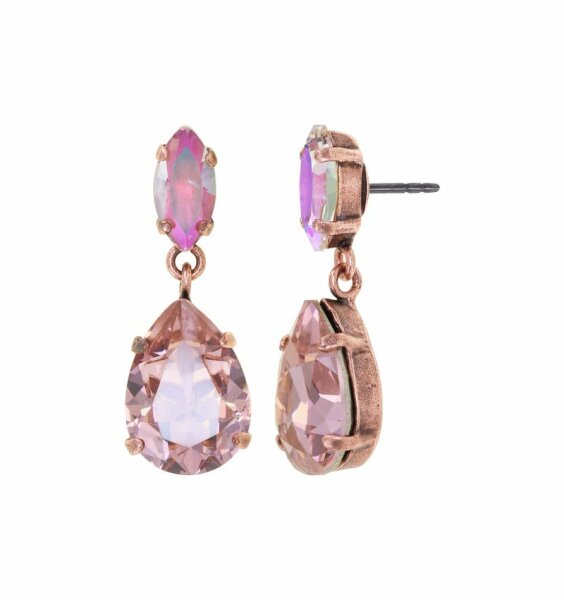 Konplott - Afternoon Tea de Luxe - beige, antique copper, earring stud dangling