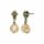 Konplott - Merry Go Round - beige, antique brass, earring stud dangling