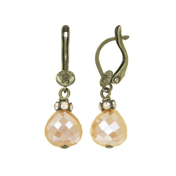 Konplott - Merry Go Round - beige, antique brass, earring dangling