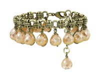 Konplott - Merry Go Round - beige, antique brass, bracelet