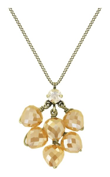 Konplott - Merry Go Round - beige, antique brass, necklace pendant