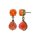 Konplott - Merry Go Round - orange, antique brass, earring stud dangling