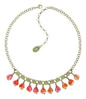 Konplott - Merry Go Round - orange, antique brass, necklace
