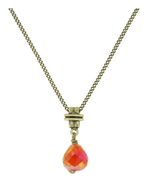 Konplott - Merry Go Round - orange, antique brass, necklace pendant