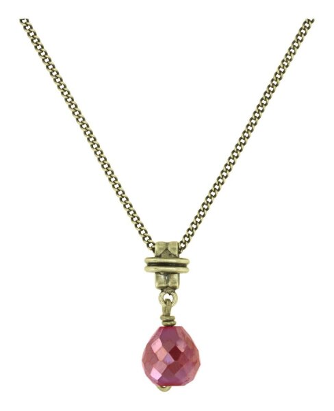 Konplott - Merry Go Round - dark red, antique brass, necklace pendant