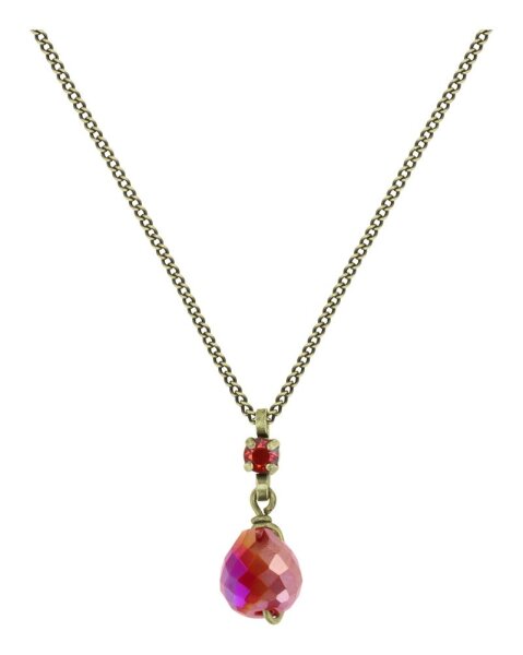 Konplott - Merry Go Round - dark red, antique brass, necklace pendant