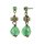 Konplott - Merry Go Round - green, antique brass, earring stud dangling