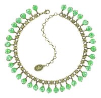 Konplott - Merry Go Round - green, antique brass, necklace