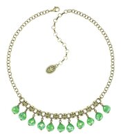 Konplott - Merry Go Round - green, antique brass, necklace