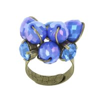 Konplott - Merry Go Round - dark blue, antique brass, ring