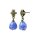 Konplott - Merry Go Round - dark blue, antique brass, earring stud dangling