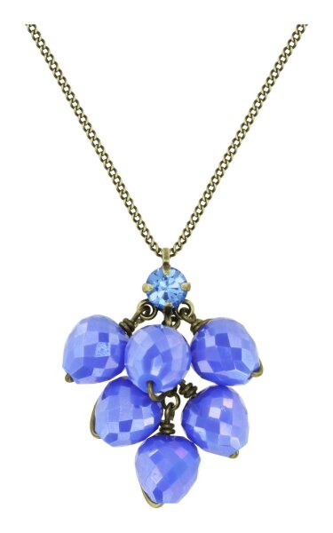 Konplott - Merry Go Round - dark blue, antique brass, necklace pendant