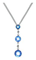 Konplott - Sporty Glimpse - blue, antique silver, necklace