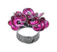 Konplott - Sporty Glimpse - pink, antique silver, ring