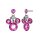 Konplott - Sporty Glimpse - pink, antique silver, earring stud dangling