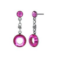 Konplott - Sporty Glimpse - pink, antique silver, earring...