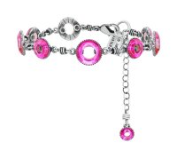 Konplott - Sporty Glimpse - pink, antique silver, bracelet