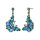 Konplott - Butterfly Dance - blue, antique brass, earring stud dangling