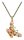 Konplott - Butterfly Dance - yellow/orange, antique brass, necklace long pendant