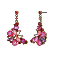 Konplott - Butterfly Dance - red, antique brass, earring...