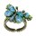 Konplott - Butterfly Dance - green, antique brass, ring