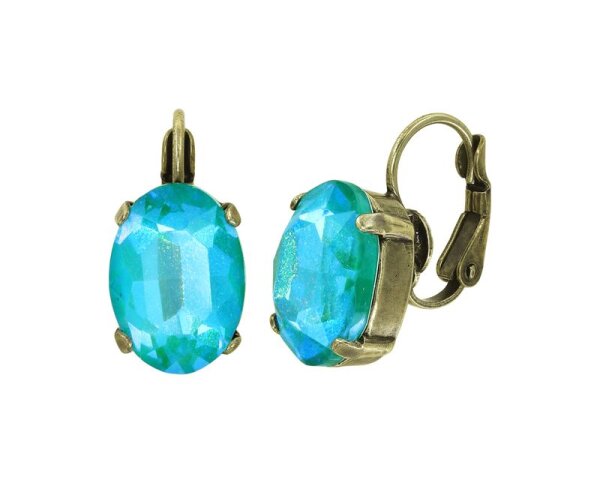 Konplott - Daily Desire - green, antique brass, earring eurowire