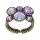 Konplott - Water Cascade Glam - Lila, Antikmessing, Ring
