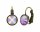 Konplott - Black Jack - Lila, Antikmessing, Ohrringe mit Brisur