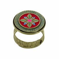 Konplott - Medallion - Multifarben, Antikmessing, Ring
