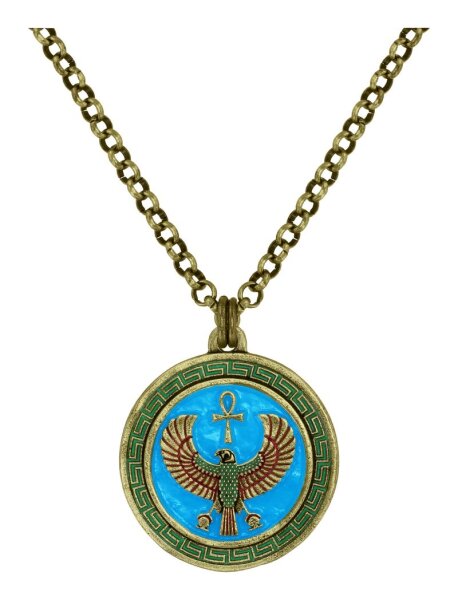 Konplott - Medallion - Multifarben, Antikmessing, Halskette mit Anhänger